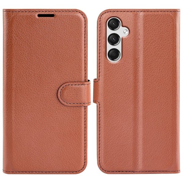 Samsung Galaxy A25 (5G) Litchi Læder Cover m. Pung - Brun Fashion