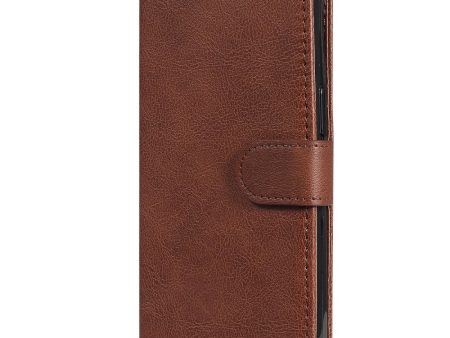 Xiaomi Poco C65   Redmi 13C Læder Cover m. Pung og Strop - Brun Online now