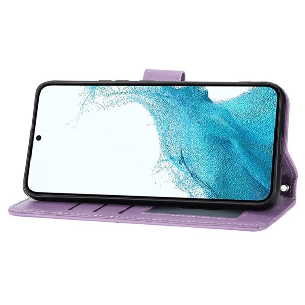 Samsung Galaxy A25 (5G) Læder Cover m. Lynlåslomme & Strop - Lilla For Discount