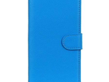 OnePlus 12 Litchi Læder Cover m. Pung - Blå For Discount