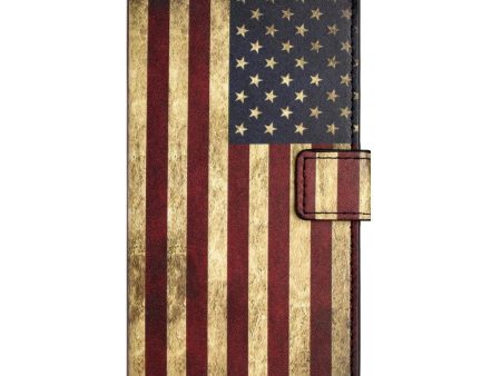 Samsung Galaxy A55 (5G) Kunstlæder Cover m. Pung & Ståfunktion - Amerikansk Flag For Discount