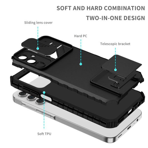 Samsung Galaxy A15 (5G)   A15 Håndværker Cover m. Kickstand & Cam Slider - Sort Online Sale