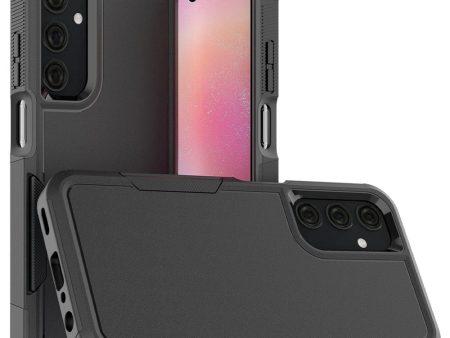 Samsung Galaxy A25 (5G) Hybrid Håndværker Plastik Cover - Sort For Sale