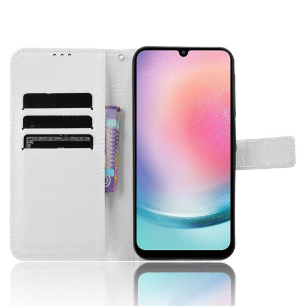 Samsung Galaxy A25 (5G) Læder Cover m. Strop & Tekstur - Hvid For Discount