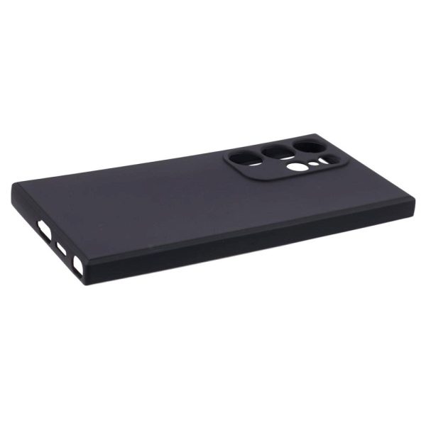 Samsung Galaxy S24 Ultra Fleksibelt TPU Plastik Cover - Sort For Sale