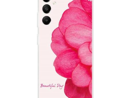 Samsung Galaxy A05s Fleksibel Plastik Cover m. Motiv - Lyserød Blomst Online Sale