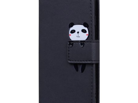 Samsung Galaxy S24+ (Plus) Flip Cover m. Kortholder   Ståfunktion   Strop - Sort (Panda) Online Sale