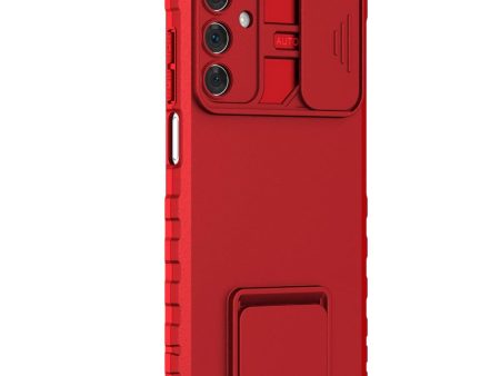 Samsung Galaxy A15 (5G)   A15 Håndværker Cover m. Kickstand & Cam Slider - Rød Online