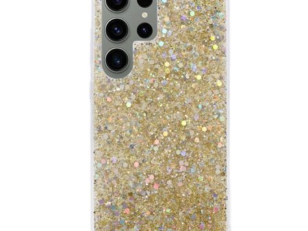 Samsung Galaxy S24 Ultra Glitter Cover - Guld Online Sale