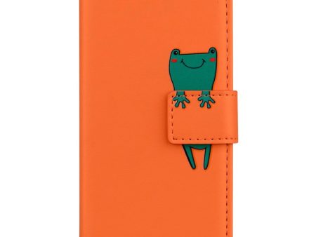 Samsung Galaxy S24+ (Plus) Flip Cover m. Kortholder   Ståfunktion   Strop - Orange (Frø) Online now