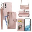 Samsung Galaxy A25 (5G) Læder Cover m. Lynlåslomme & Strop - Rose Gold Discount