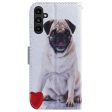 Samsung Galaxy A25 (5G) Læder Cover m. Pung & Print - Hund med Hjerte Online Hot Sale