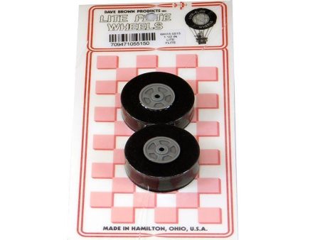 Dave Brown 38mm (1.50 ) x 12.7mm EVA Foam Lite Flite Wheels for 4mm Axle (2 Pack) on Sale