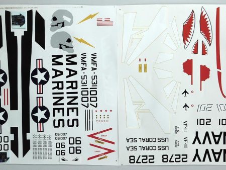 Freewing 90mm EDF F-4 Phantom II Decal Sheet - Ghost Grey Online Sale