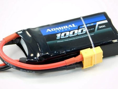 Admiral 1000mAh 3S 11.1V 30C LiPo Battery with XT60 Connector Sale