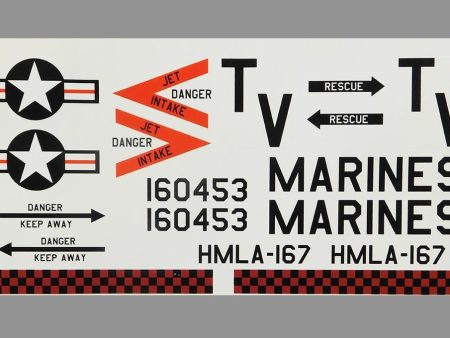 Roban 800 Size UH-1N Marines Decal Set Online now