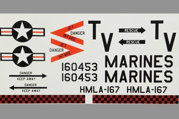 Roban 800 Size UH-1N Marines Decal Set Online now