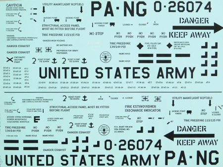 Roban 700 Size UH-60 Black Hawk Decal Set For Discount