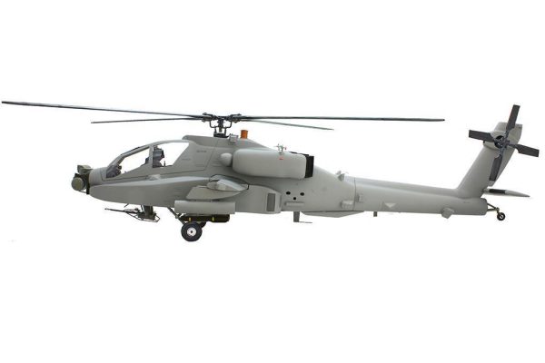 Roban AH-64 Apache Grey 700 Size Scale Helicopter - ARF For Sale