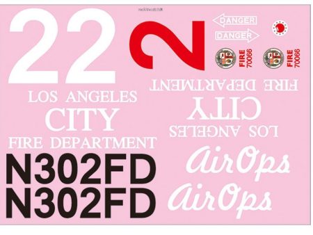 Roban 800 Size B412 LA Fire & Rescue Decal Set Online Sale