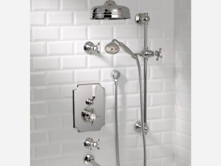 Coventry Brassworks Concealed Thermostatic System with 12  Shower Head, 24  Slide Bar, Standard Hand Shower, Tub Spout, Shut Offs with Cross Handle on Sale