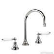 Curved Lavatory Faucet with Ceramic Lever Handle Supply