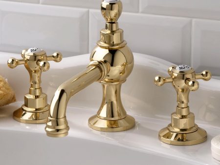 Coventry Brassworks Limited Widespread Lavatory Faucet with Cross Handle Online Hot Sale