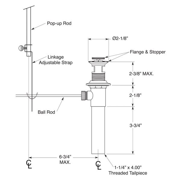 Lavatory Sink Pop-up Drain Assembly Online