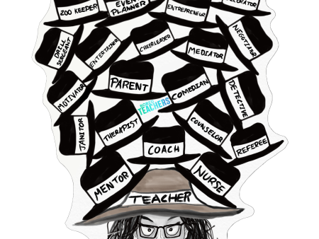 Many Hats Of A Teacher Sticker Sale