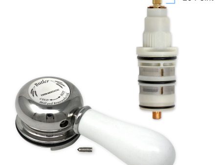 Butler Mill and Brassworks 20 Point 1 2  Thermostatic Temperature Control Lever and Thermostatic Cartridge Sale