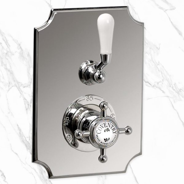 Coventry Brassworks Concealed Thermostatic Shower System with 18  Ceiling Mount Shower Arm and 12  Shower Head Discount