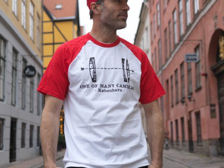 #023 Danish Canadian alliance – white shirt with red sleeves and black print (SOLD OUT) For Sale