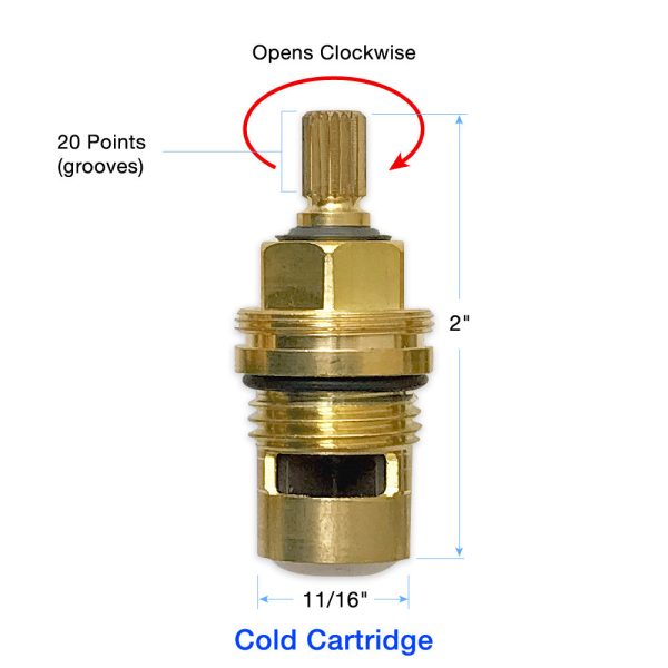 1⁄2  Quarter Turn Ceramic Cartridge Cold 20 Point 88.30.035 Online Sale