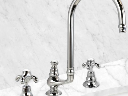 Lavatory Faucet with Drop Cross Handle Supply