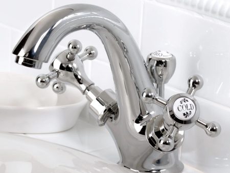 Coventry Brassworks Single Hole Lavatory Faucet with Cross Handles Supply