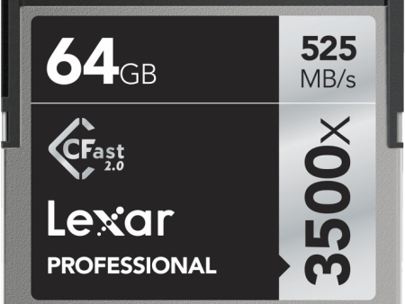 Lexar Pro 3500X Cfast 2.0 (VPG-130) R525 W445 64GB Online Hot Sale