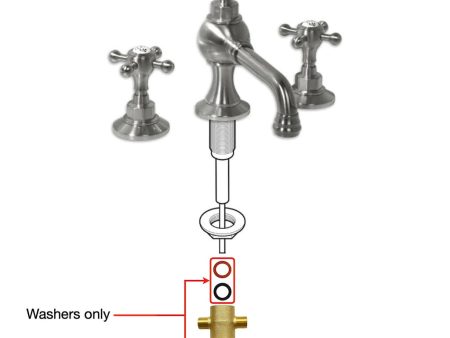 Washers for 4-Way Tee Assembly for Coventry Brassworks Widespread Lavatory Faucet For Cheap