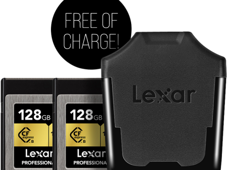 Lexar 2 X Lexar CFexpress 128GB with cardreader FOC Sale