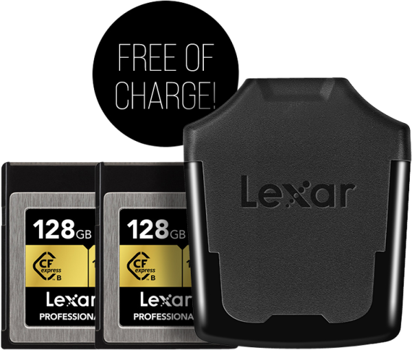 Lexar 2 X Lexar CFexpress 128GB with cardreader FOC Sale