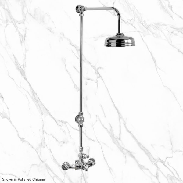 Coventry Brassworks 1 2  Exposed Thermostatic Shower System with 8  Shower Head with Lever Handle Hot on Sale