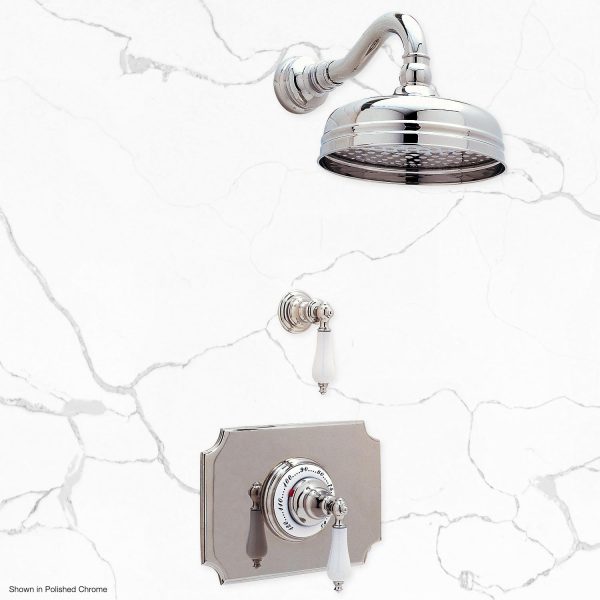 Imperial Deluxe 3 4  Concealed Thermostatic Shower System with 8  Rainhead Shower Head and Arched Shower Arm Fashion