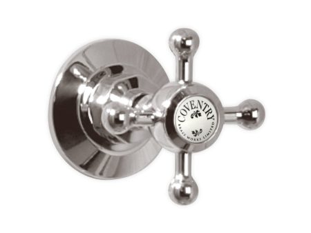 Coventry Brassworks 1 2  In-line Volume Control Shut-off Valve with Complete Cross Handle Assembly Online now