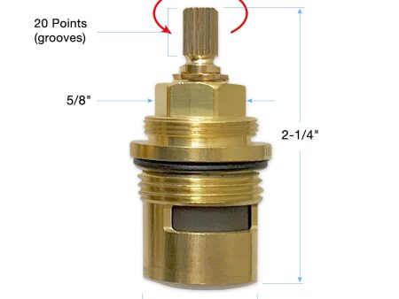 3 4  Quarter Turn Ceramic Cartridge Hot 20 Point 88.30.011 Cheap