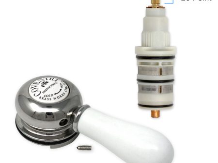 Coventry Brassworks 20 Point 1 2  Thermostatic Temperature Control Lever and Thermostatic Cartridge Fashion