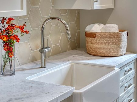 Italian Handmade Ceramic White Farmhouse Sink Online now