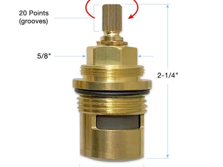 3 4  Quarter Turn Ceramic Cartridge Cold 20 Point 88.30.010 Supply