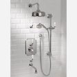 Coventry Brassworks Concealed Thermostatic System with 12  Shower Head, 24  Slide Bar, Standard Hand Shower, Tub Spout, 2 Shut-Offs with Lever Handle Hot on Sale