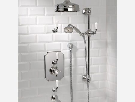 Coventry Brassworks Concealed Thermostatic System with 12  Shower Head, 24  Slide Bar, Standard Hand Shower, Tub Spout, 2 Shut-Offs with Lever Handle Hot on Sale