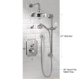 Coventry Brassworks Concealed Thermostatic System with 12  Shower Head, 24  Slide Bar, and Standard Hand Shower with Shut Off with Offset Ceramic Levers For Sale