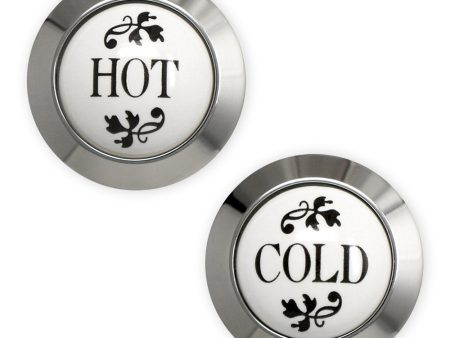 Coventry Brassworks Bundle of Ceramic Hot and Cold Buttons with Metal Ring Online Hot Sale